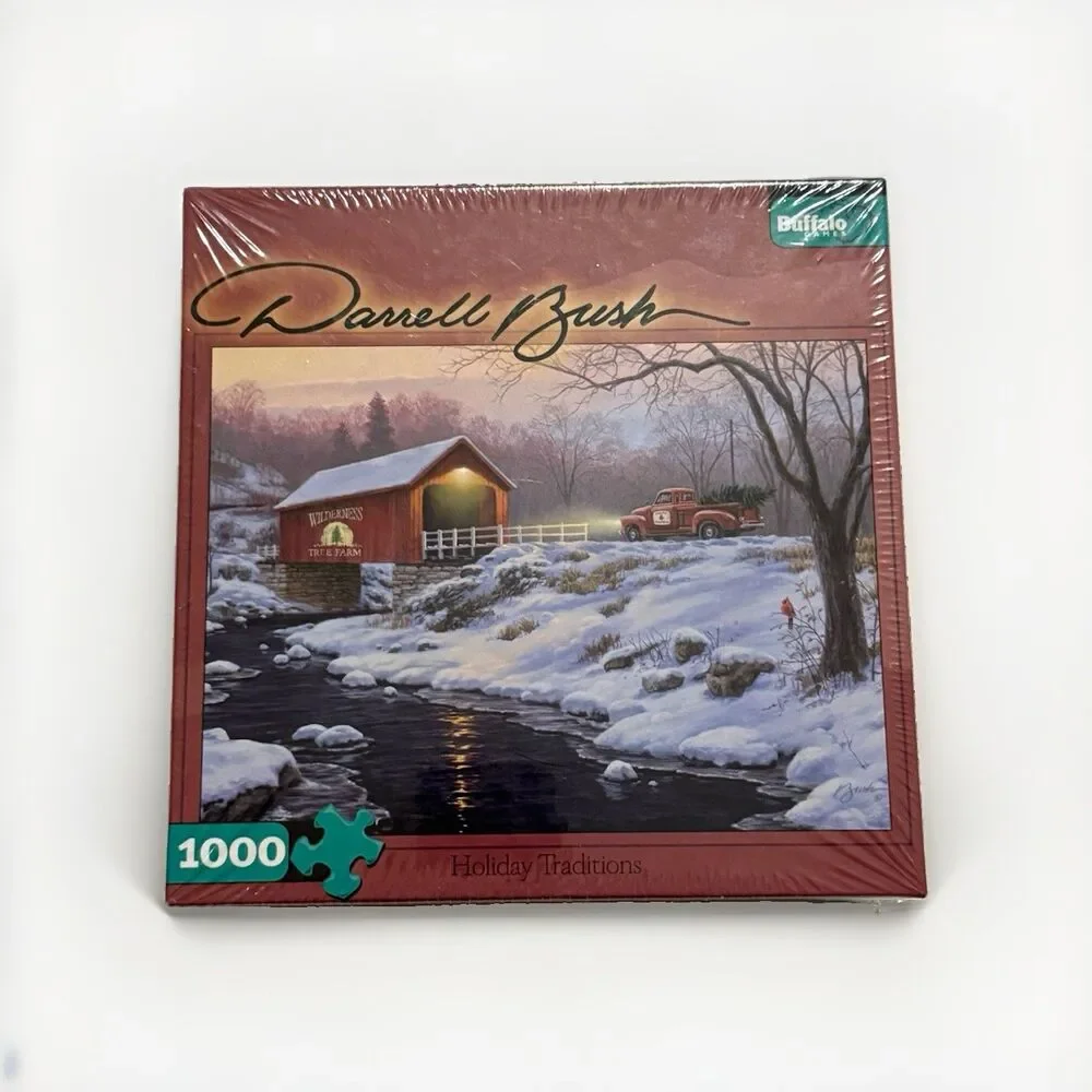 Holiday Traditions Darrell Bush Buffalo Games 1000 Piece Jigsaw Puzzle USA Made